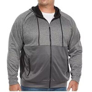 Foundry Supply Mens Hoodie Jacket 3X Gray Full-Zip Pockets Hood Athletic Sporty